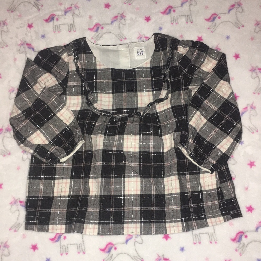 Baby Gap Plaid Bib Top